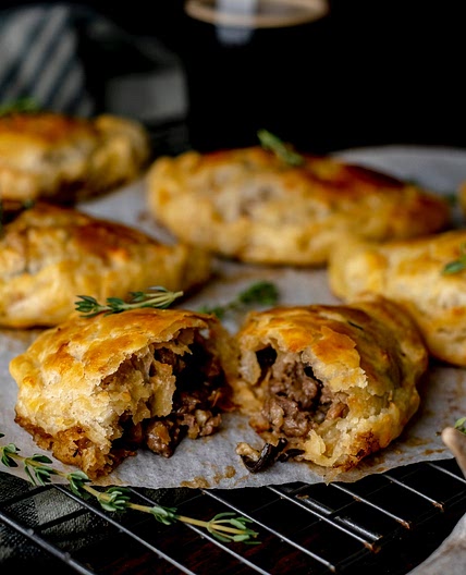 Venison and Wild Mushroom Hand Pies with Stout Beer