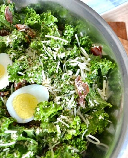 Massaged Kale Caesar Salad (Low FODMAP)