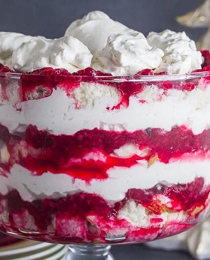 Low FODMAP Cranberry Raspberry Cheesecake Trifle