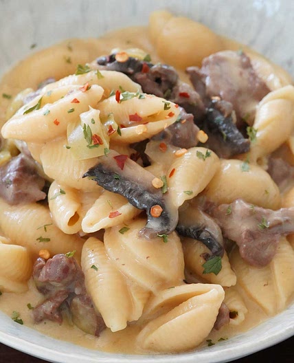 Instant Pot Philly Cheesesteak Pasta