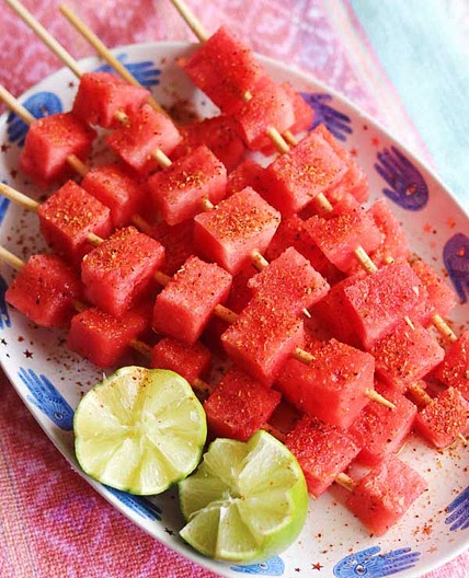 Skewered Watermelon with Tajin