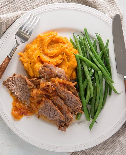 Slow-Cooked Sweet and Sour Brisket