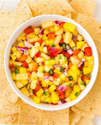 Pineapple Mango Pico De Gallo
