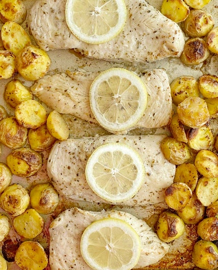 Lemon Chicken and Potatoes (sheet pan dinner recipe)