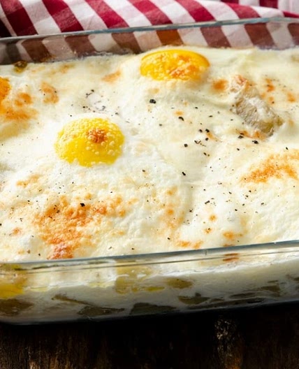 Finocchi al forno con mozzarella e uova