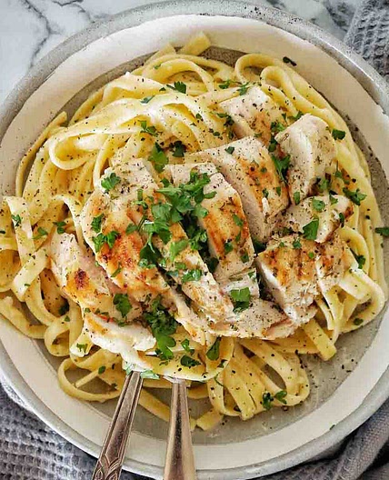 Grilled Chicken Alfredo