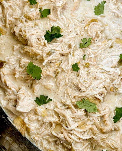 Slow Cooker Creamy Green Chili Chicken