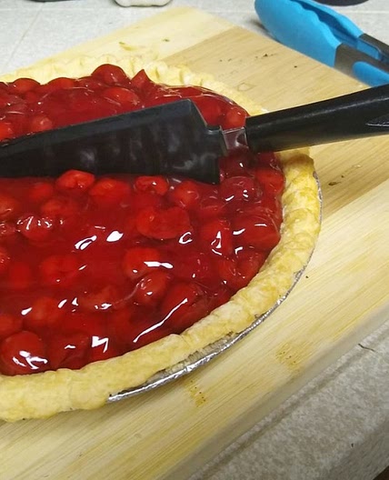 Almond Crusted Cherry Cream Pie