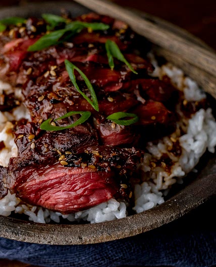 Grilled Elk Steak with Asian Marinade