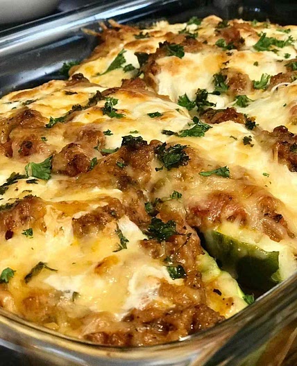 Sausage-Stuffed Zucchini