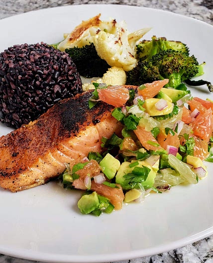 Blackened Salmon with Citrus Salsa