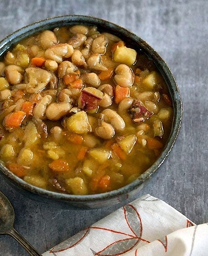 Slow Cooker Yellow Eyed Bean Soup For 2