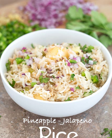 Pineapple Fried Rice with Jalapeno (Vegan)