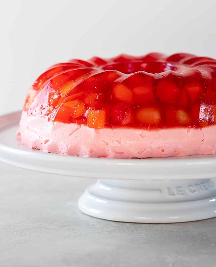 Jello Mold with Fruit Salad