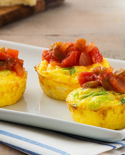 Muffin Tin Frittatas with Salsa