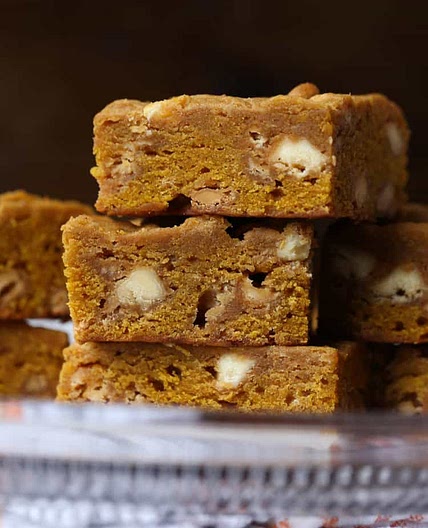Easy Pumpkin Blondies