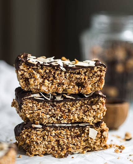 No-bake Vegan Oat Lamington Energy Bars
