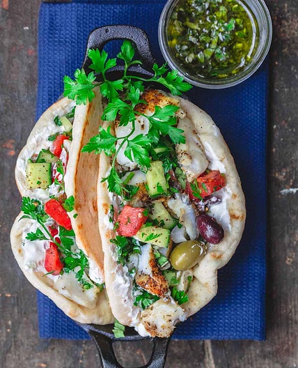 Grilled Cod Recipe, Gyro-Style