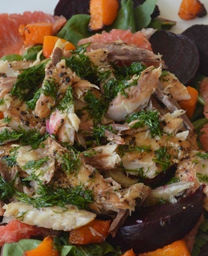 Smoked Mackerel, Beetroot & Grapefruit Salad