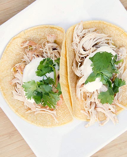 Instant Pot Green Chile Chicken Street Tacos