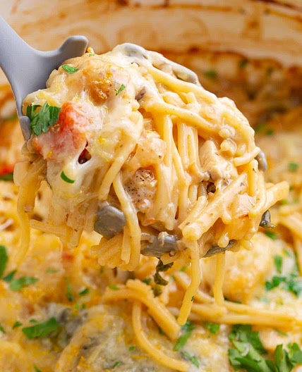 Creamy Chicken Tetrazzini with Kale and Sundried Tomatoes!