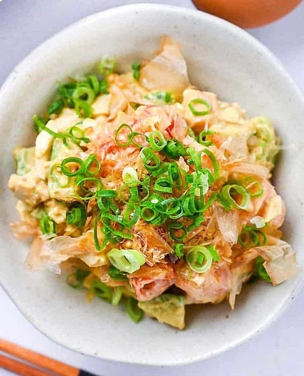 Japanese Style Avocado Egg Salad with Wasabi Mayo