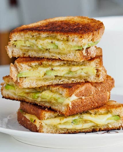 Avocado Grilled Cheese with Pesto