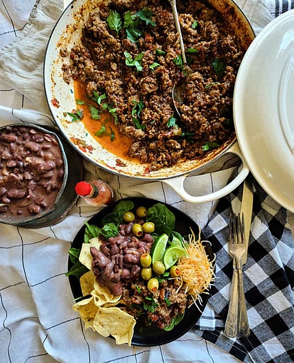 Cuban style pork picadillo