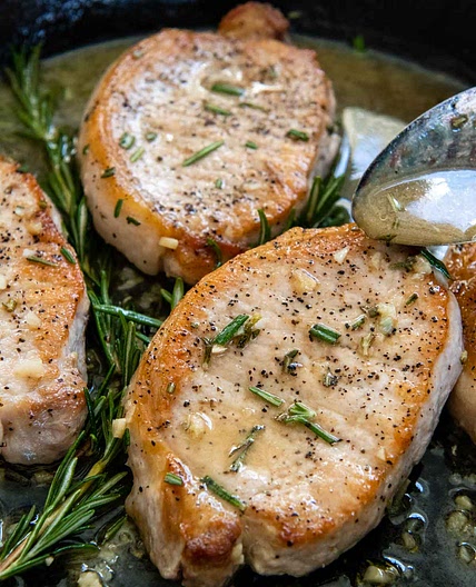 20 Minute Rosemary Pork Chops (Extra Moist)