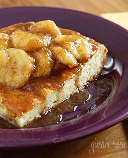 Bananas Fosters Topped Overnight French Toast