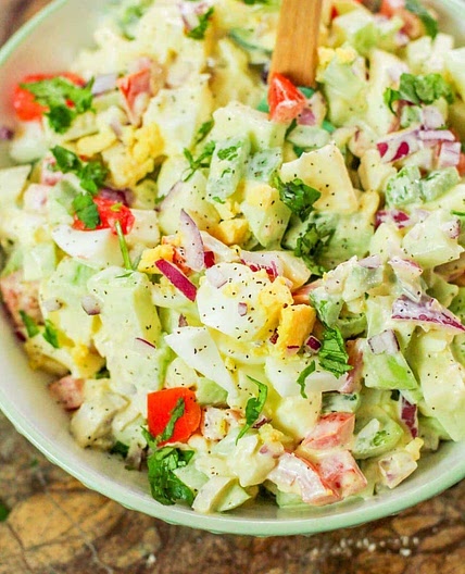 Healthy Egg Salad Recipe with Chayote