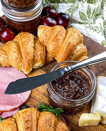 Croissants with Homemade Cherry Chutney Recipe