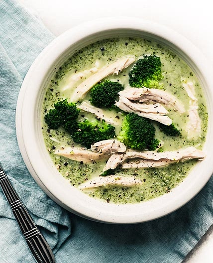 Broccoli Parmesan Chicken Soup