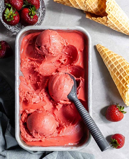 Strawberry Rhubarb Sorbet