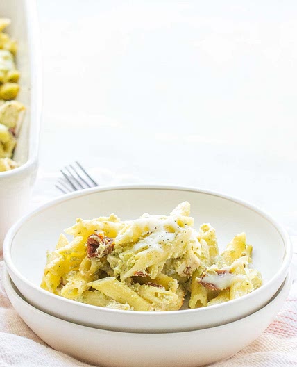 Baked Chicken Pesto Pasta