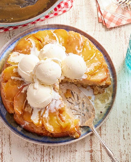 Apple Cake in an Iron Skillet