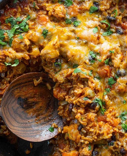 One Skillet Taco Chicken & Rice