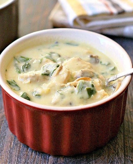 Creamy Chicken Spinach Soup Recipe