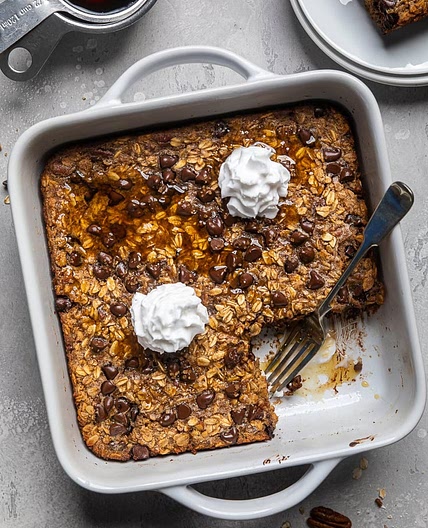 Vegan Banana Bread Baked Oatmeal