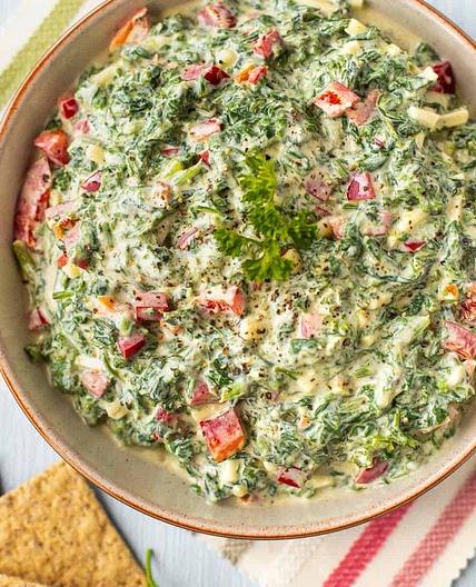 Cold Spinach Dip (with Greek Yogurt)