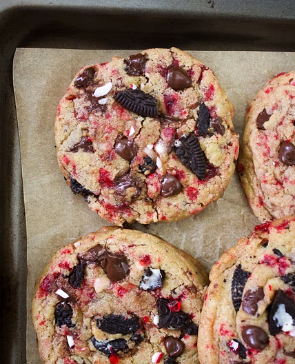 Oreo Chocolate Chip Peppermint Cookies
