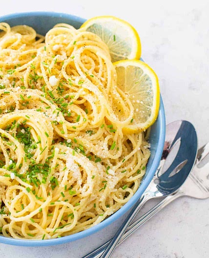 Lemon Butter Pasta with Chives