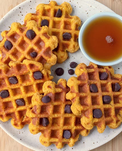 Almond Flour Pumpkin Waffles