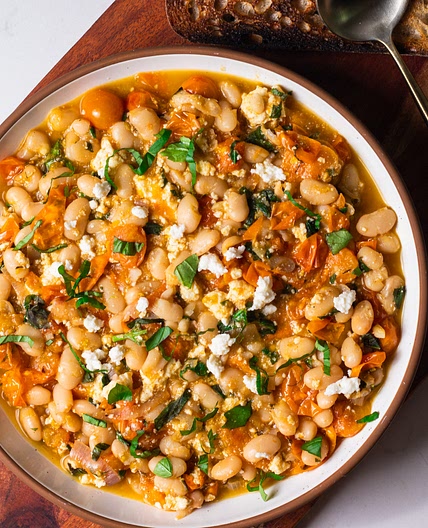 Burst Cherry Tomato and Ricotta Beans