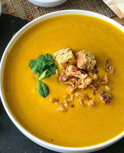 Healing Sweet Potato Turmeric Soup with Coconut Milk