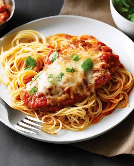 Gordon Ramsay Chicken Parmesan With Spaghetti and Rabe