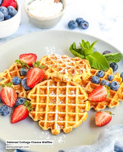 Oatmeal Cottage Cheese Waffles