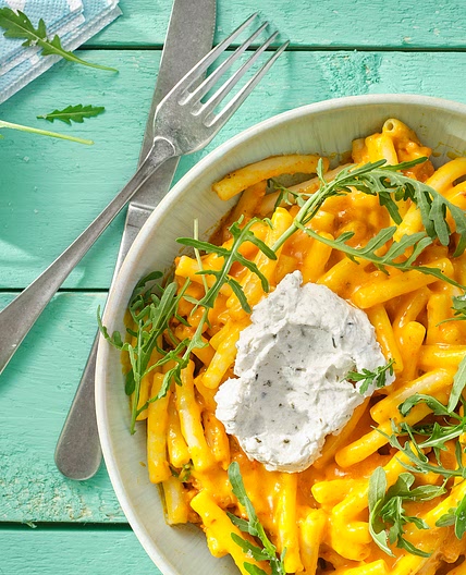 Veganes Kürbis Mac 'n' Cheese