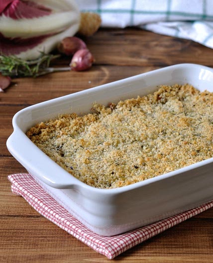 Radicchio gratinato al forno con scamorza