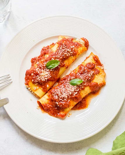 Homemade Manicotti with Crepes (Crespelle)
